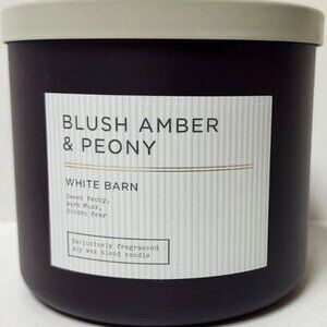 RARE🕯️BATH & BODY WORKS 🕯️Blush Amber & Peony 3 WICK CANDLE